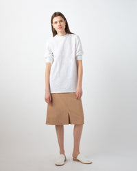 JACQUARD KNIT LS TOP - LEMI WHITE